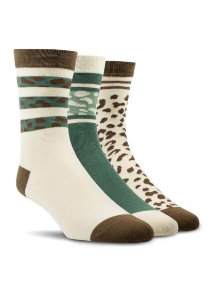 Ariat Charm Crew Socks - Leopard Camo