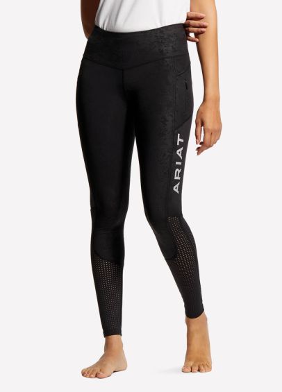 Ariat Womens EOS Knee Patch Riding Tights - Black Camo