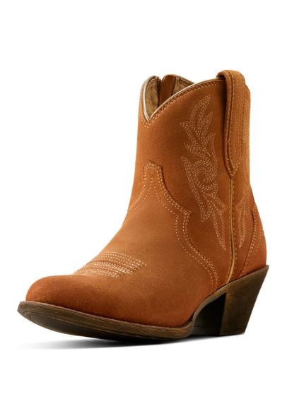 Ariat Harlan Cowboy Ankle Boot - Walnut Suede