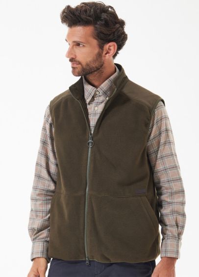 Barbour Mens Country Fleece Gilet - Olive