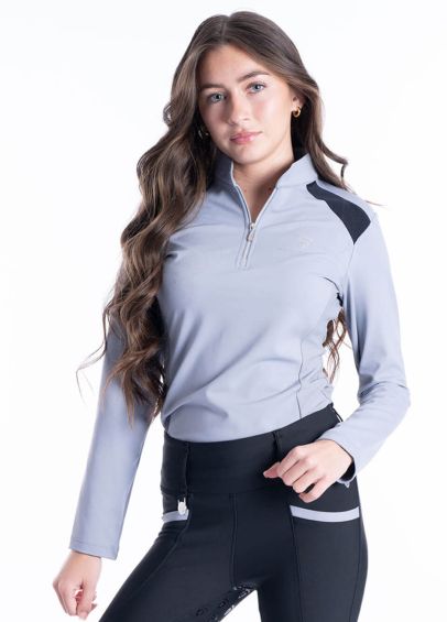 Blackfort Equestrian Cool Mesh Base Layer - Light Grey