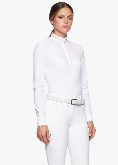 Cavalleria Toscana R-Evo Pleated Competition Shirt - White