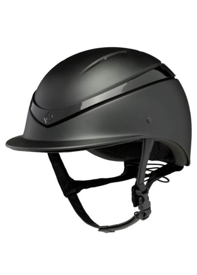 Charles Owen Luna Riding Helmet - Black/Black Gloss