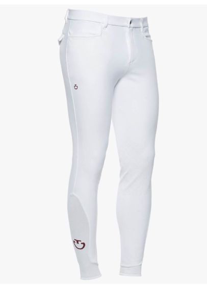 Cavalleria Toscana Mens Knee Grip Breeches - White