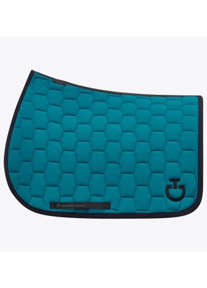 Cavalleria Toscana Quilted Jump Saddle Pad - Deep Sea Blue