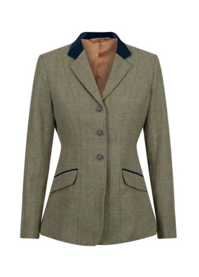 Equetech Ladies Thornborough Tweed Riding Jacket - Green