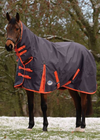 ComFitec Essential Combo Heavy Horse Turnout Rug in Iron Flame