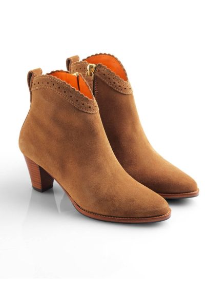 Fairfax & Favor Suede Regina Ankle Boots - Tan