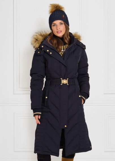 Fairfax & Favor Charlotte Longline Coat - Navy