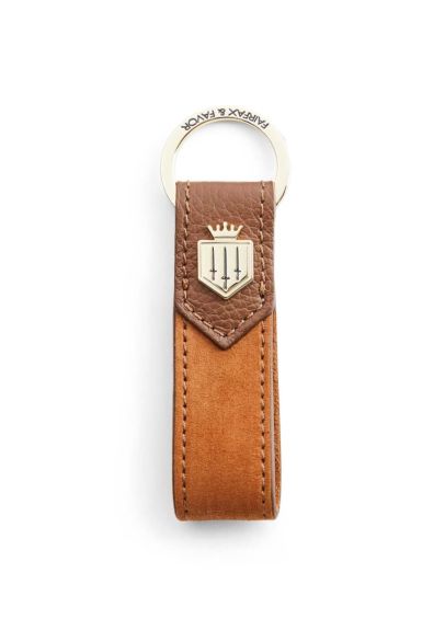 Fairfax & Favor Suede Keyring - Tan