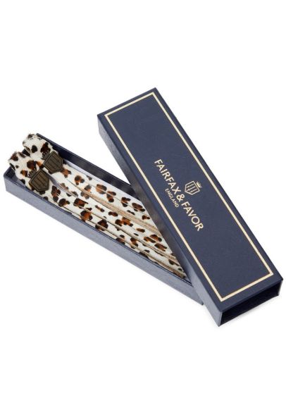 Fairfax & Favor Haircalf Boot Tassels - Snow Leopard