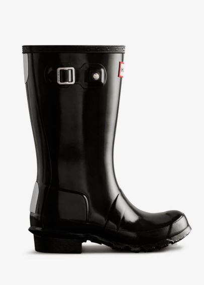 Childs Hunter Gloss Wellingtons - Black