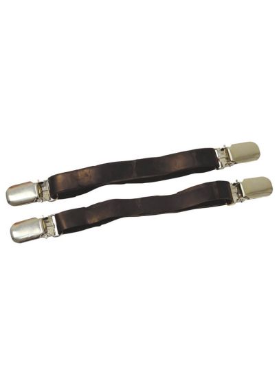 Hy Equestrian Rubber Jodhpur Clips - Brown