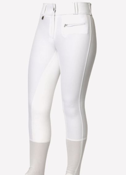 Jeffries Womens High Waisted Competition Breeches - White