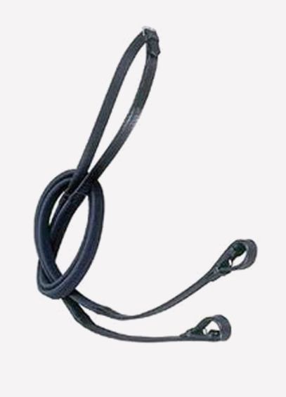 Jeffries Wembley Nylon Lined Rubber Grip Reins - Black