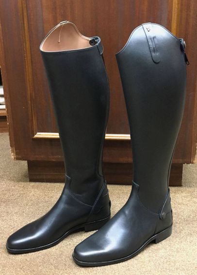Petrie Leeds Leather Riding Boots - Black