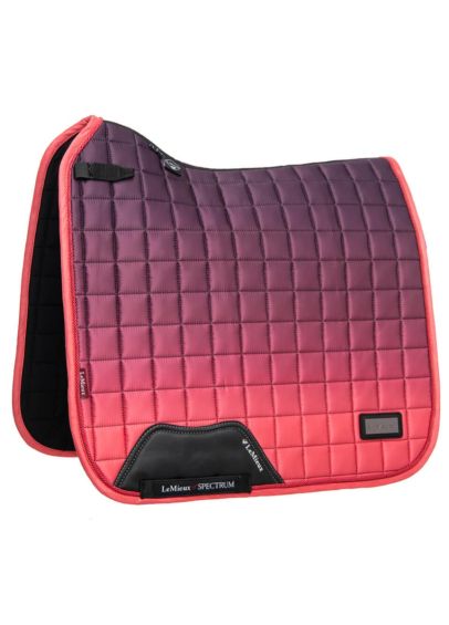 LeMieux Spectrum Dressage Pad - Aubergine/Papaya