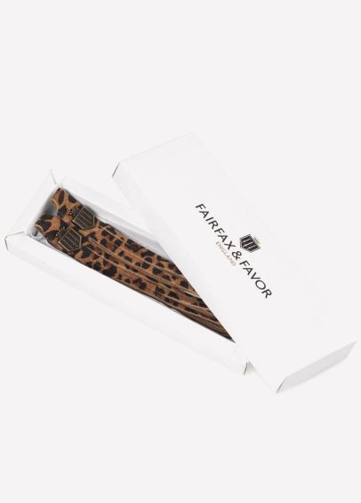 Fairfax & Favor Suede Boot Tassels - Tan Leopard 