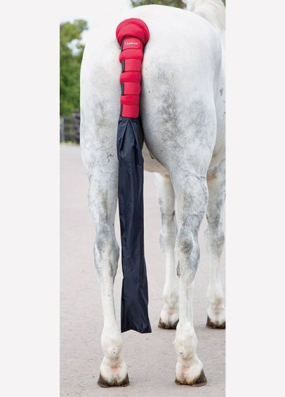Shires Arma Padded Tail Guard With Bag - Red
