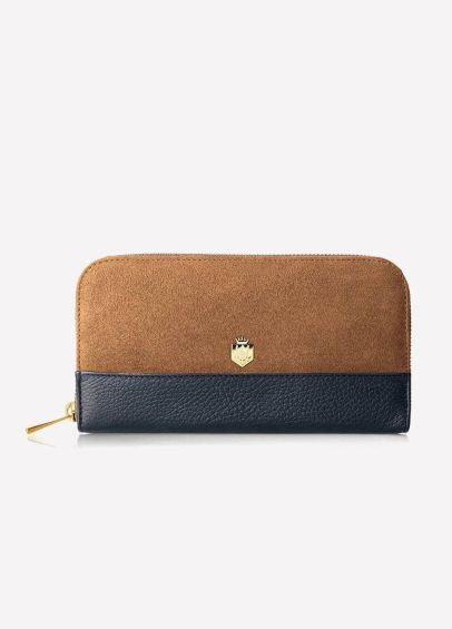 Fairfax & Favor Salisbury Purse - Tan & Navy