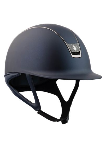 Samshield V2.0 Shadowmatt Hat Crystal Blazon - Blue/Silver Blazon