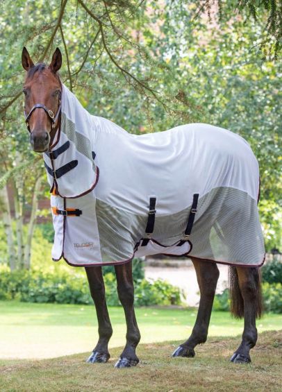 Shires Tempest Mesh Combo Fly Rug - White