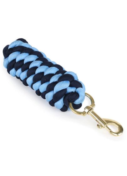 Shires Twisted Lead Rope - Navy/Light Blue