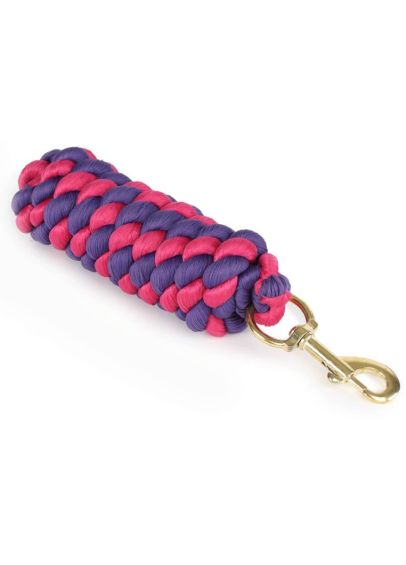 Shires Twisted Lead Rope - Pink/Purple