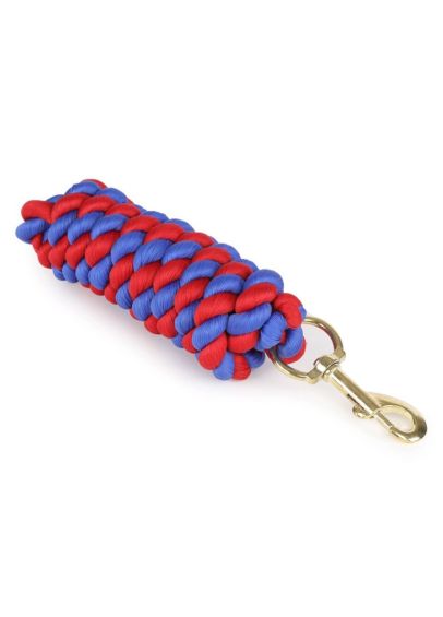 Shires Twisted Lead Rope - Royal/Red