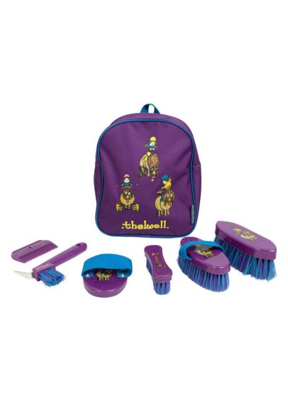Hy Equestrian Thelwell Grooming Kit - Imperial Purple/Pacific Blue