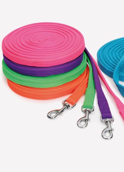 Shires Wessex Soft Feel Lunge Rein - Pink