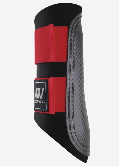 Woof Wear Club Brushing Boots - Black/Red