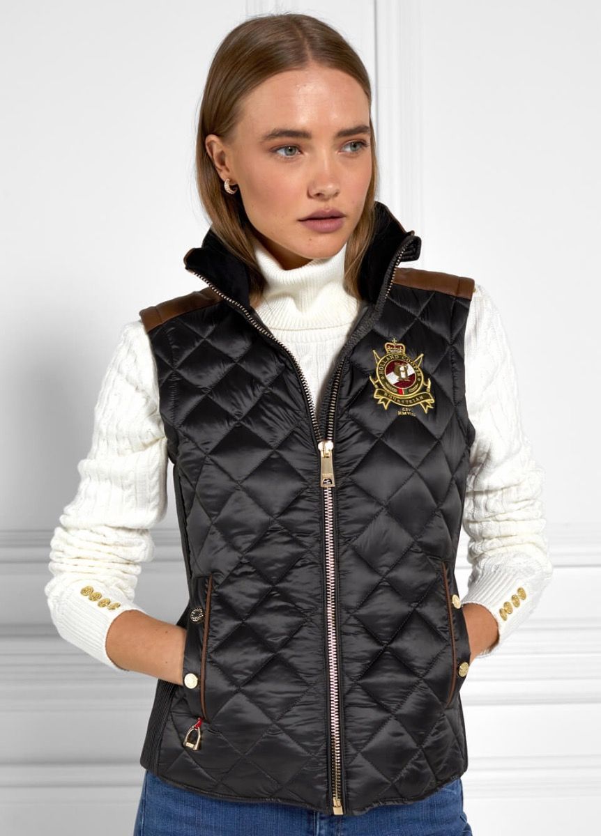 トップス Pearl ribbon chain quilting gilet hcgiletkhaki1rdy.jpg