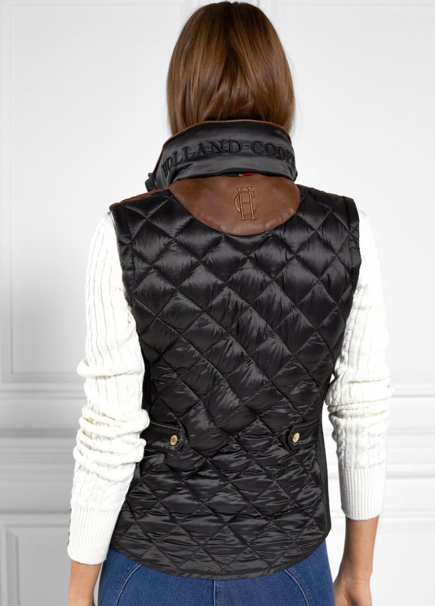 Holland Cooper Diamond Quilt Classic Gilet - Khaki